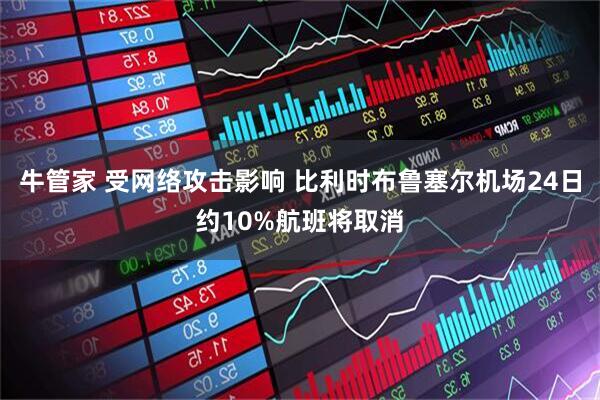牛管家 受网络攻击影响 比利时布鲁塞尔机场24日约10%航班将取消